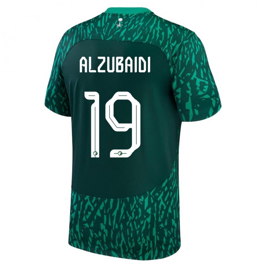 Vaikiškas Saudo Arabijos Yaseen Alzubaidi #19 Dark Žalias Išvykos Marškinėliai 22-24 T-shirt