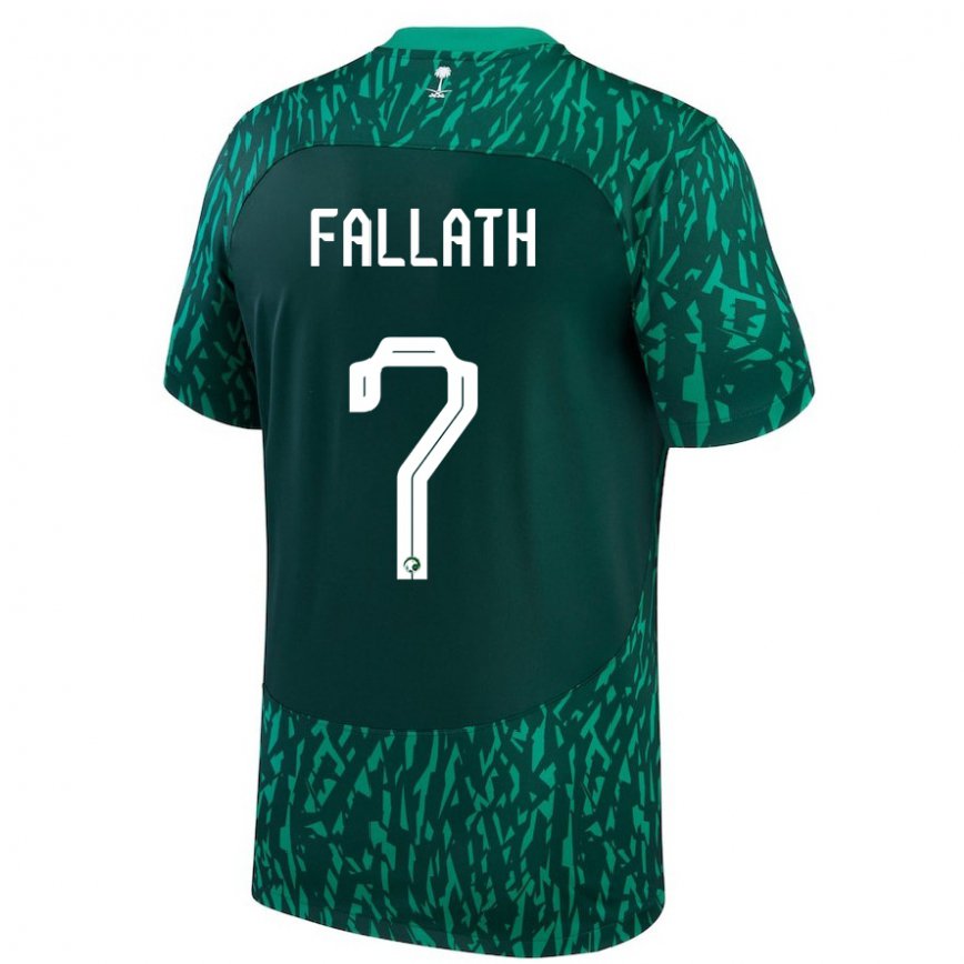 Vaikiškas Saudo Arabijos Fahad Fallath #7 Dark Žalias Išvykos Marškinėliai 22-24 T-shirt