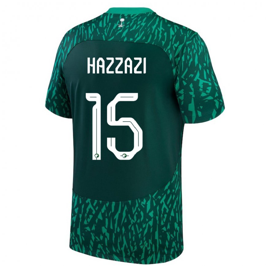 Vaikiškas Saudo Arabijos Mohammed Hazzazi #15 Dark Žalias Išvykos Marškinėliai 22-24 T-shirt