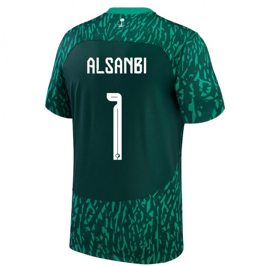 Vaikiškas Saudo Arabijos Abdulrahman Alsanbi #1 Dark Žalias Išvykos Marškinėliai 22-24 T-shirt