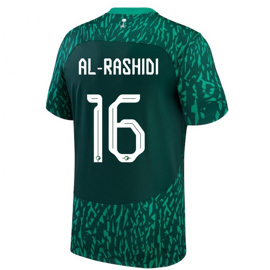 Vaikiškas Saudo Arabijos Mohammed Al Rashidi #16 Dark Žalias Išvykos Marškinėliai 22-24 T-shirt