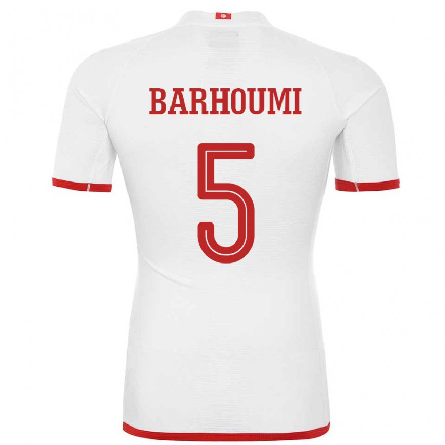 Vaikiškas Tuniso Jasmina Barhoumi #5 Baltas Išvykos Marškinėliai 22-24 T-shirt