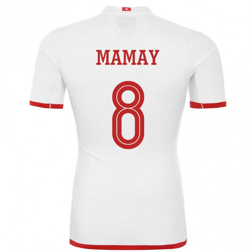 Vaikiškas Tuniso Sabrine Mamay #8 Baltas Išvykos Marškinėliai 22-24 T-shirt