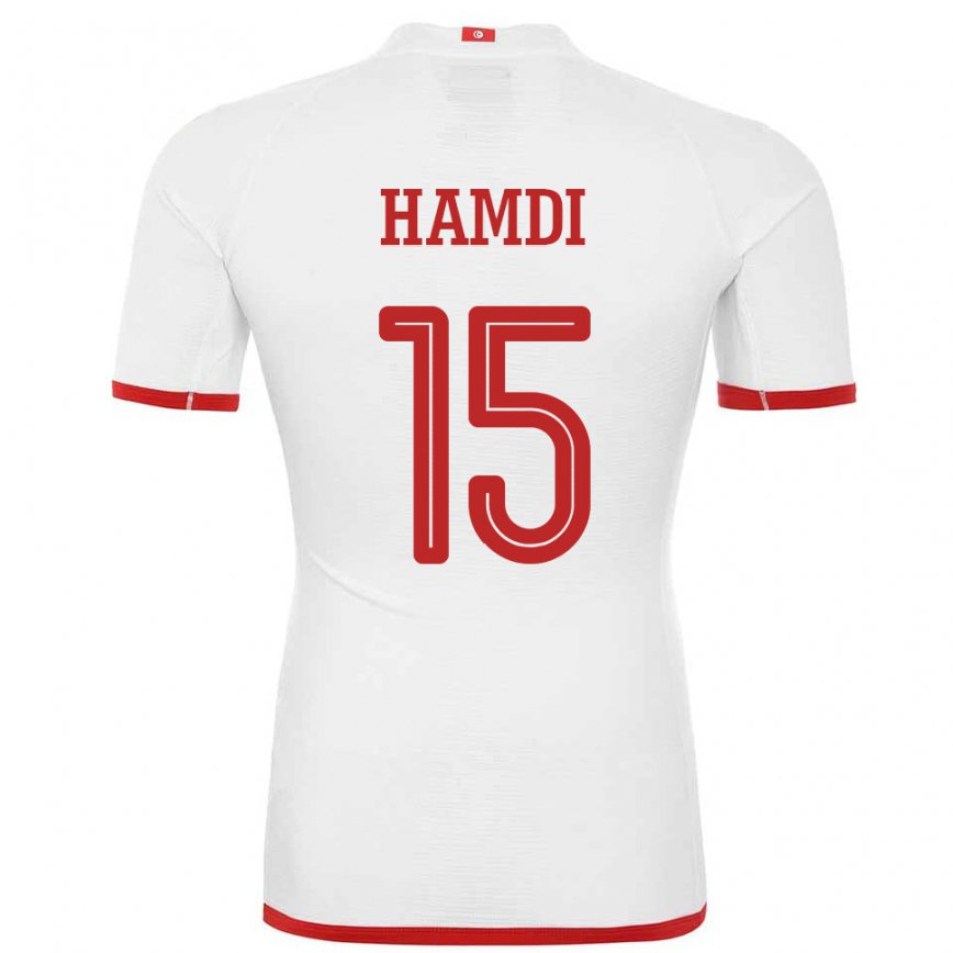 Vaikiškas Tuniso Hanna Hamdi #15 Baltas Išvykos Marškinėliai 22-24 T-shirt