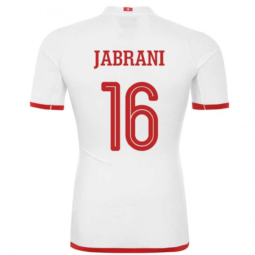 Vaikiškas Tuniso Soulaima Jabrani #16 Baltas Išvykos Marškinėliai 22-24 T-shirt