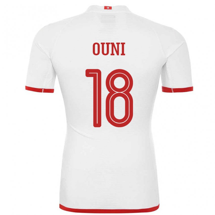 Vaikiškas Tuniso Samia Ouni #18 Baltas Išvykos Marškinėliai 22-24 T-shirt