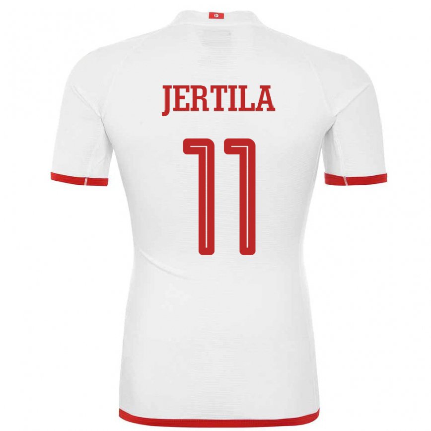 Vaikiškas Tuniso Hedi Jertila #11 Baltas Išvykos Marškinėliai 22-24 T-shirt