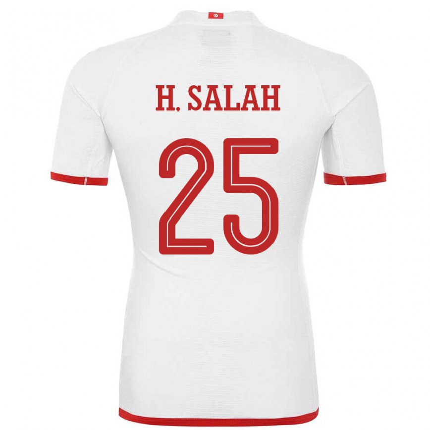 Vaikiškas Tuniso Heni Ben Salah #25 Baltas Išvykos Marškinėliai 22-24 T-shirt