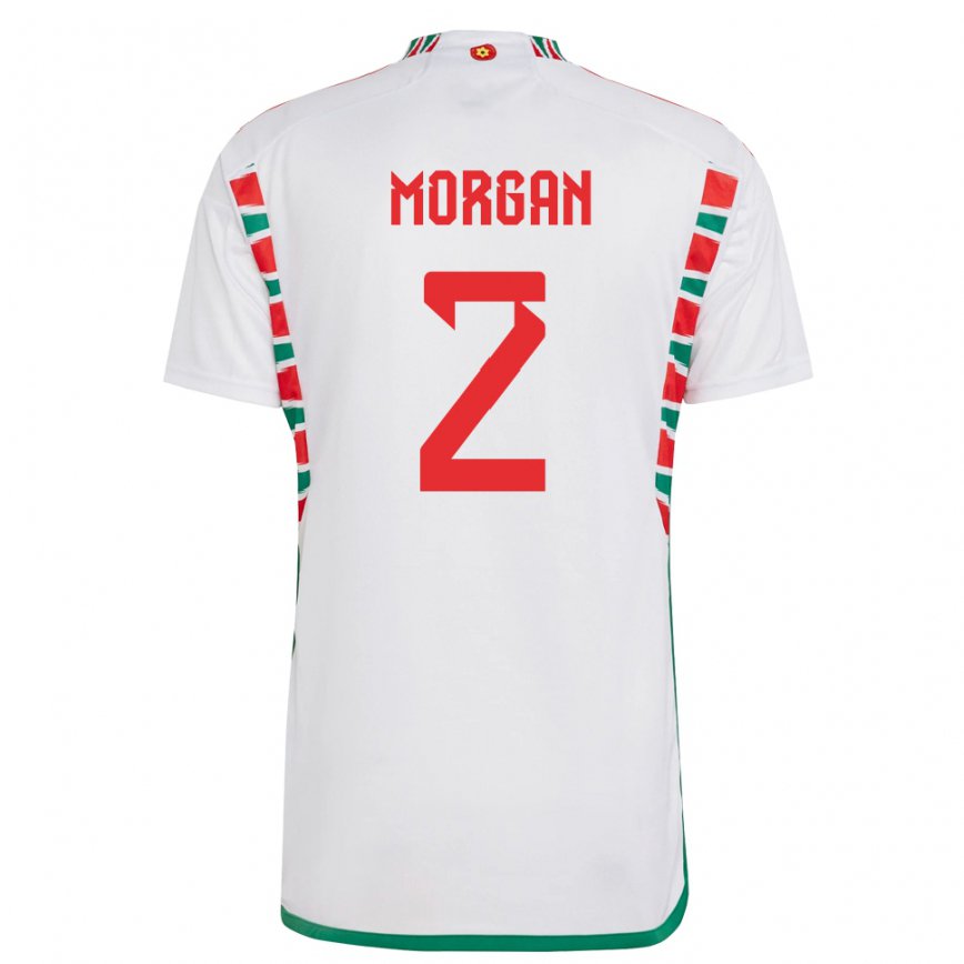 Vaikiškas Velso Ffion Morgan #2 Baltas Išvykos Marškinėliai 22-24 T-shirt