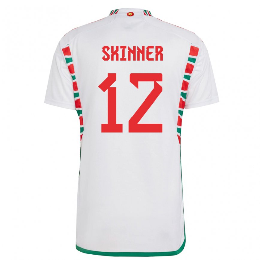 Vaikiškas Velso Claire Skinner #12 Baltas Išvykos Marškinėliai 22-24 T-shirt