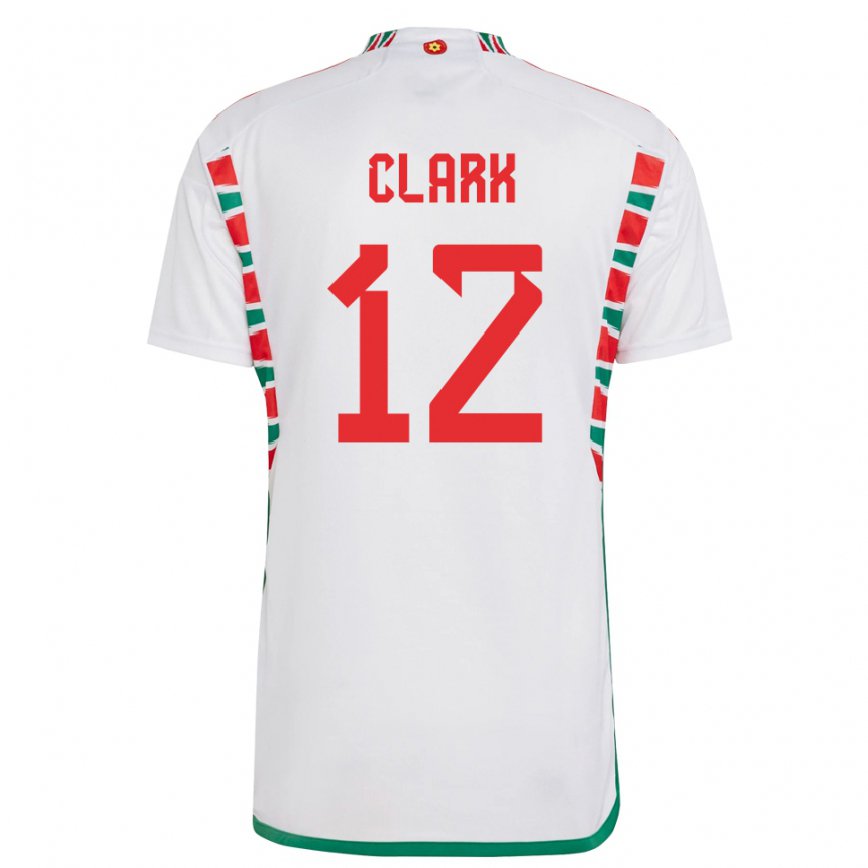 Vaikiškas Velso Olivia Clark #12 Baltas Išvykos Marškinėliai 22-24 T-shirt