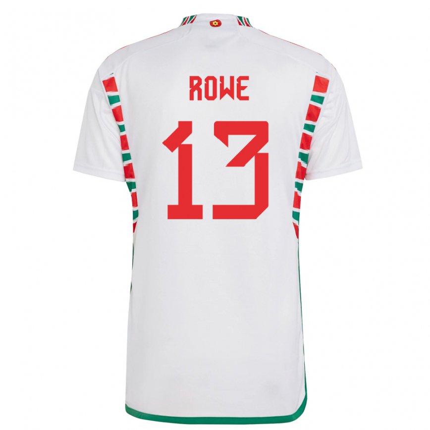 Vaikiškas Velso Rachel Rowe #13 Baltas Išvykos Marškinėliai 22-24 T-shirt