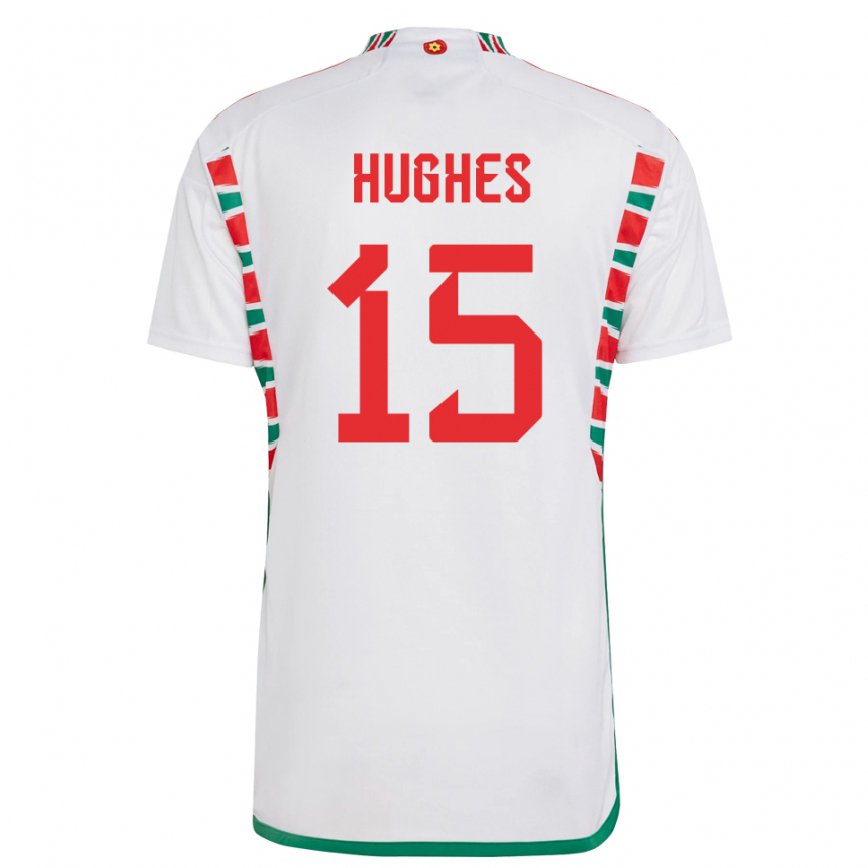 Vaikiškas Velso Elise Hughes #15 Baltas Išvykos Marškinėliai 22-24 T-shirt