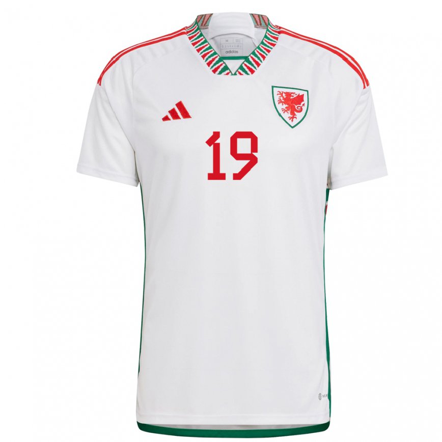 Vaikiškas Velso Megan Wynne #19 Baltas Išvykos Marškinėliai 22-24 T-shirt