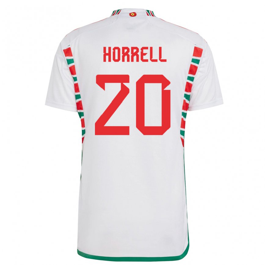 Vaikiškas Velso Grace Horrell #20 Baltas Išvykos Marškinėliai 22-24 T-shirt