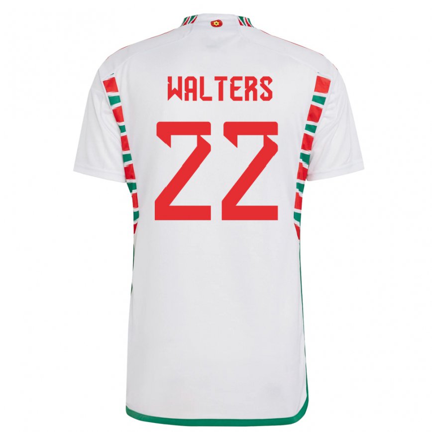 Vaikiškas Velso Georgia Walters #22 Baltas Išvykos Marškinėliai 22-24 T-shirt