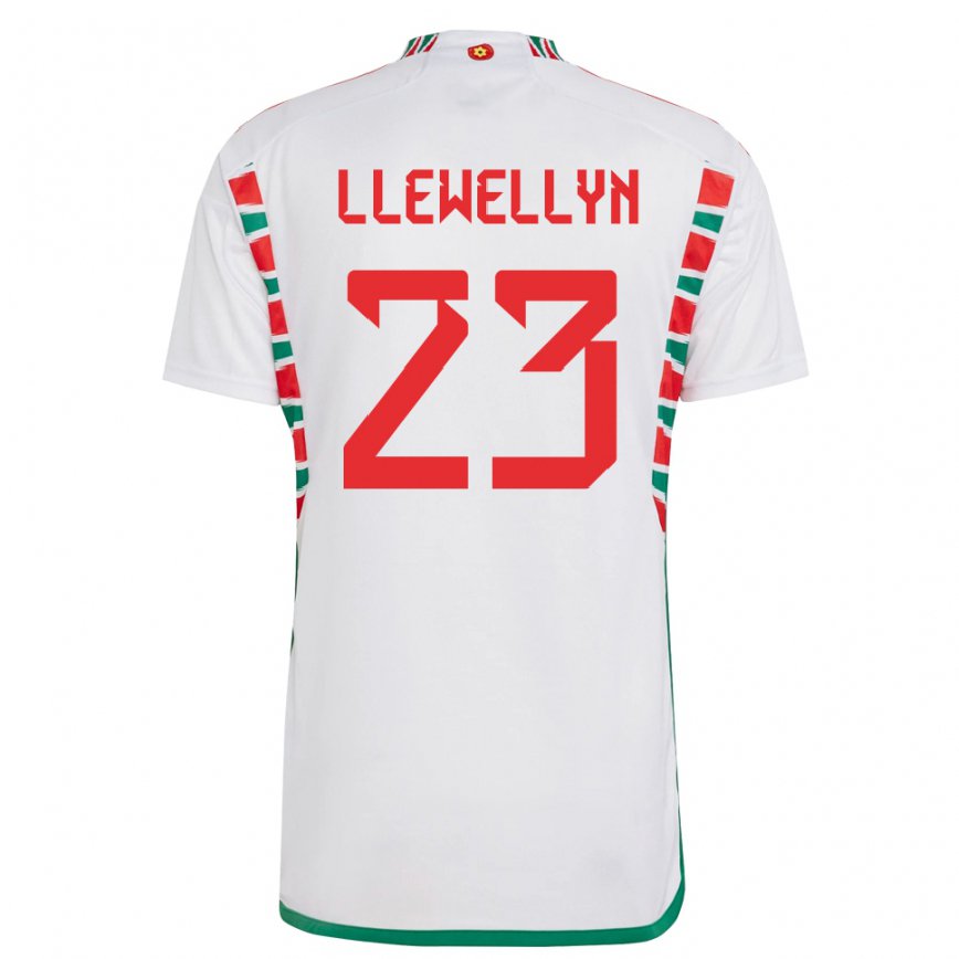 Vaikiškas Velso Ffion Llewellyn #23 Baltas Išvykos Marškinėliai 22-24 T-shirt