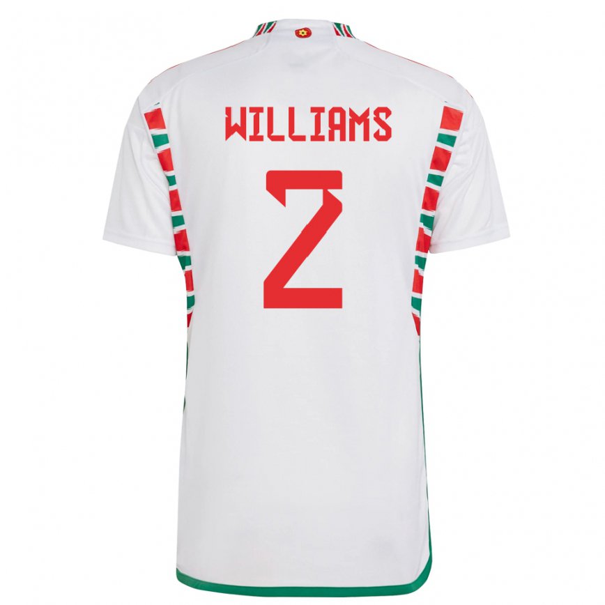 Vaikiškas Velso Morgan Williams #2 Baltas Išvykos Marškinėliai 22-24 T-shirt