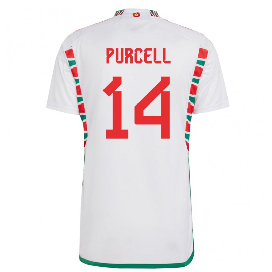 Vaikiškas Velso Benjamin Purcell #14 Baltas Išvykos Marškinėliai 22-24 T-shirt