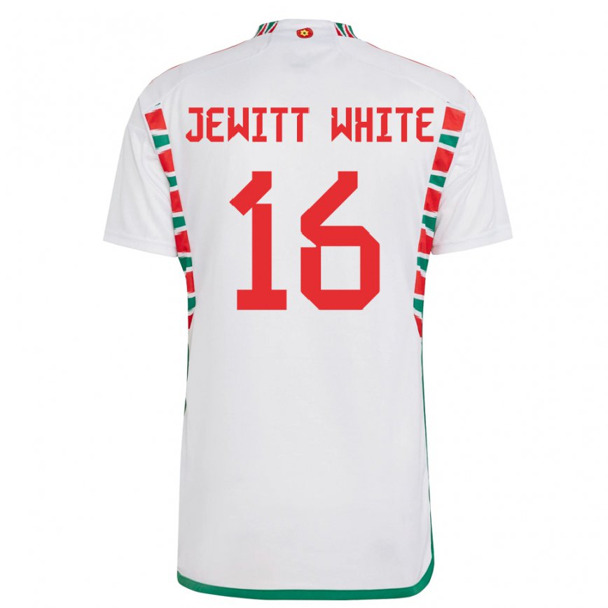 Vaikiškas Velso Harry Jewitt White #16 Baltas Išvykos Marškinėliai 22-24 T-shirt