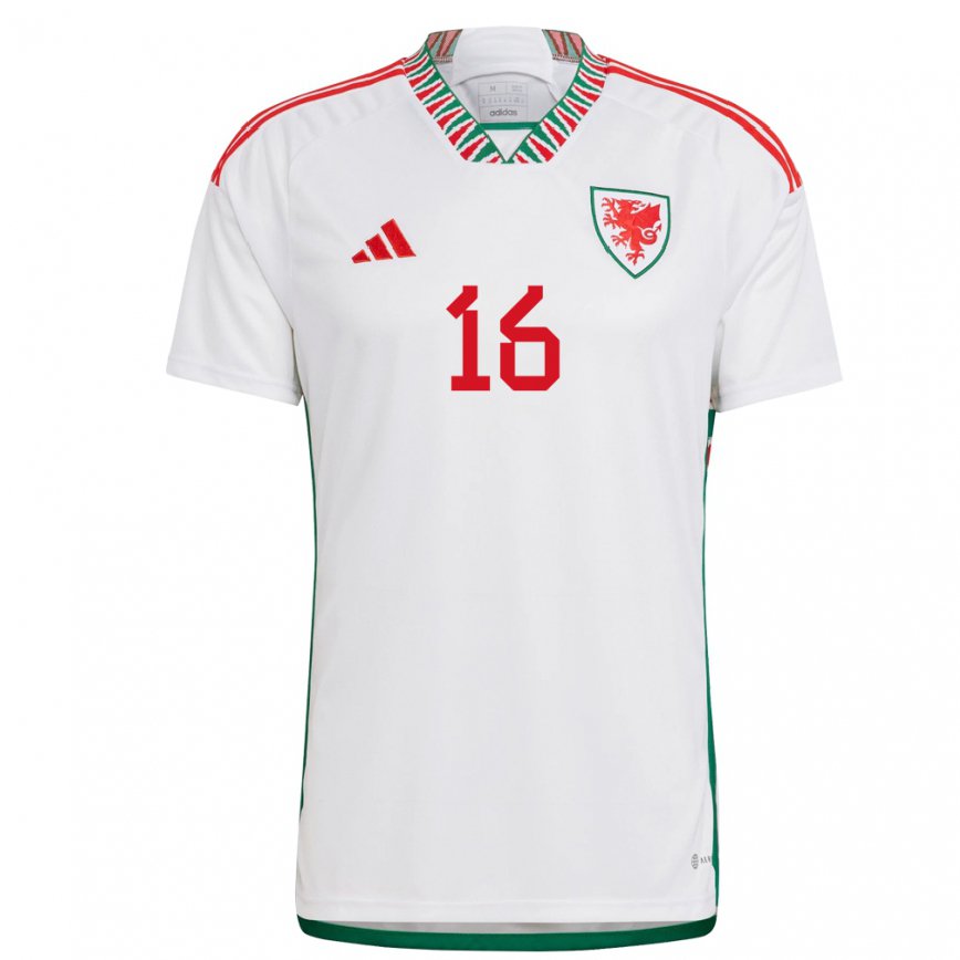 Vaikiškas Velso Harry Jewitt White #16 Baltas Išvykos Marškinėliai 22-24 T-shirt