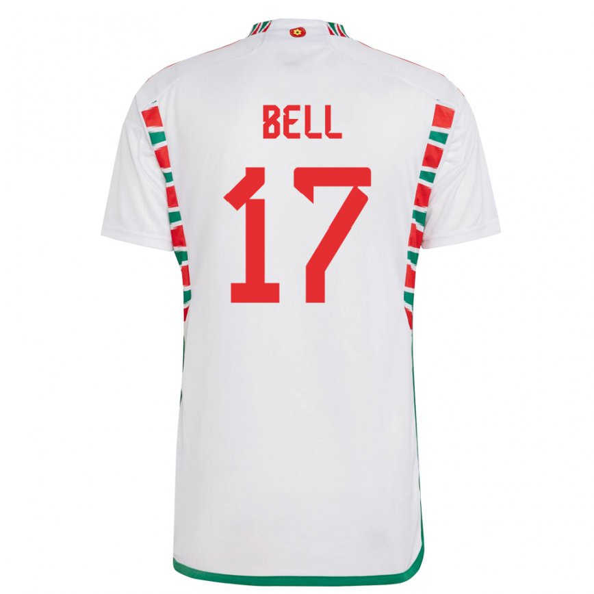 Vaikiškas Velso Zac Bell #17 Baltas Išvykos Marškinėliai 22-24 T-shirt