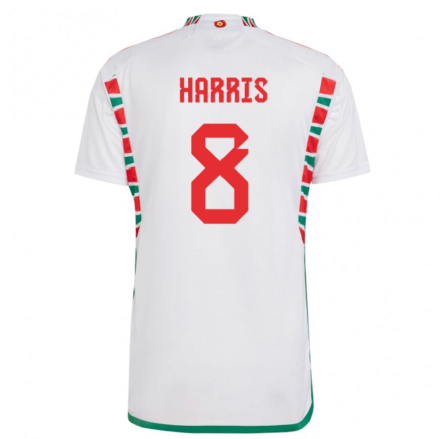 Vaikiškas Velso Luke Harris #8 Baltas Išvykos Marškinėliai 22-24 T-shirt