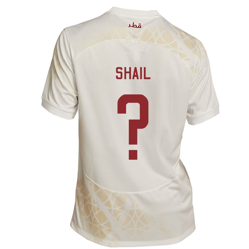 Vaikiškas Kataro Ahmad Shail #0 Auksinė Smėlio Spalvos Išvykos Marškinėliai 22-24 T-shirt