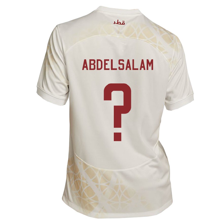 Vaikiškas Kataro Nasser Abdelsalam #0 Auksinė Smėlio Spalvos Išvykos Marškinėliai 22-24 T-shirt