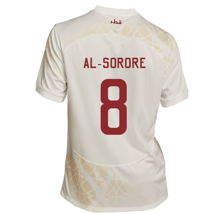 Vaikiškas Kataro Asma Al Sorore #8 Auksinė Smėlio Spalvos Išvykos Marškinėliai 22-24 T-shirt