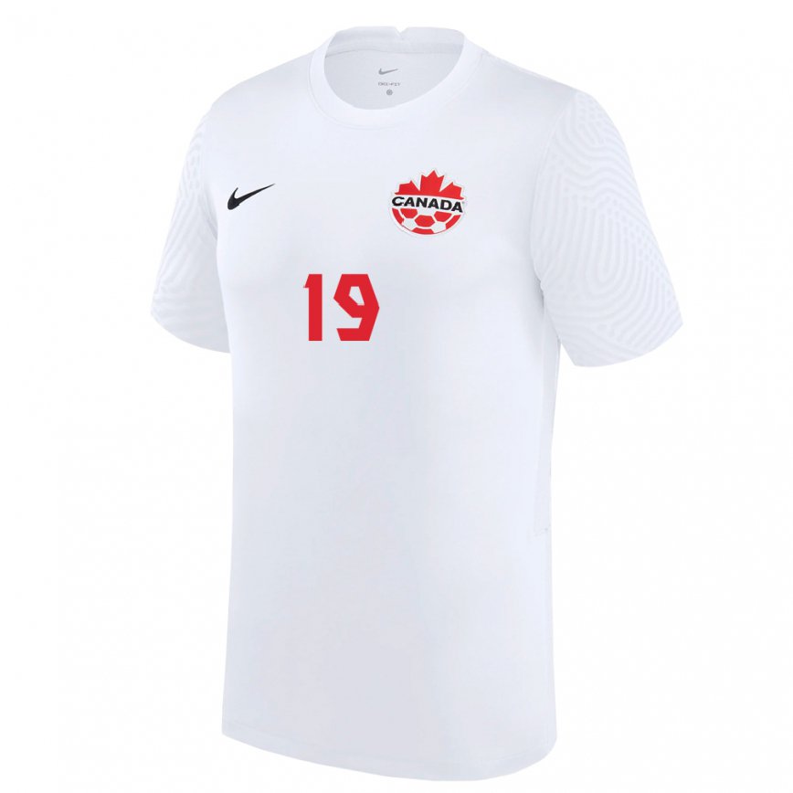 Vaikiškas Kanados Adriana Leon #19 Baltas Išvykos Marškinėliai 22-24 T-shirt