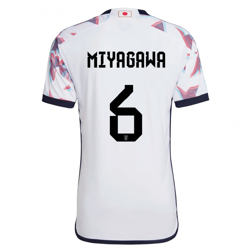 Vaikiškas Japonijos Asato Miyagawa #6 Baltas Išvykos Marškinėliai 22-24 T-shirt