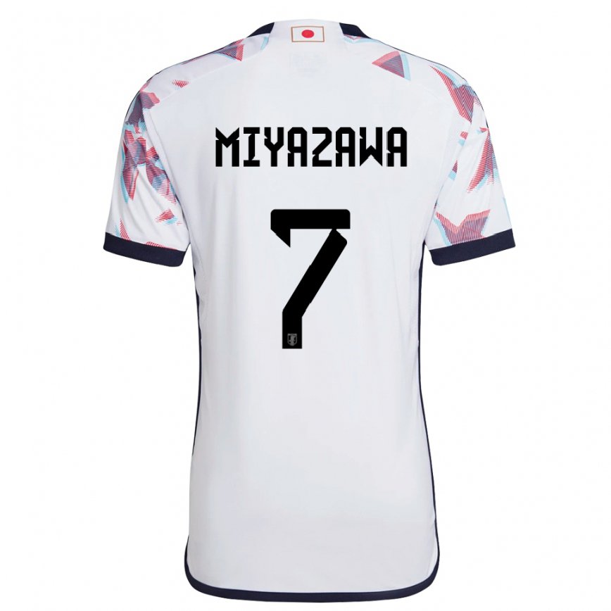 Vaikiškas Japonijos Hinata Miyazawa #7 Baltas Išvykos Marškinėliai 22-24 T-shirt