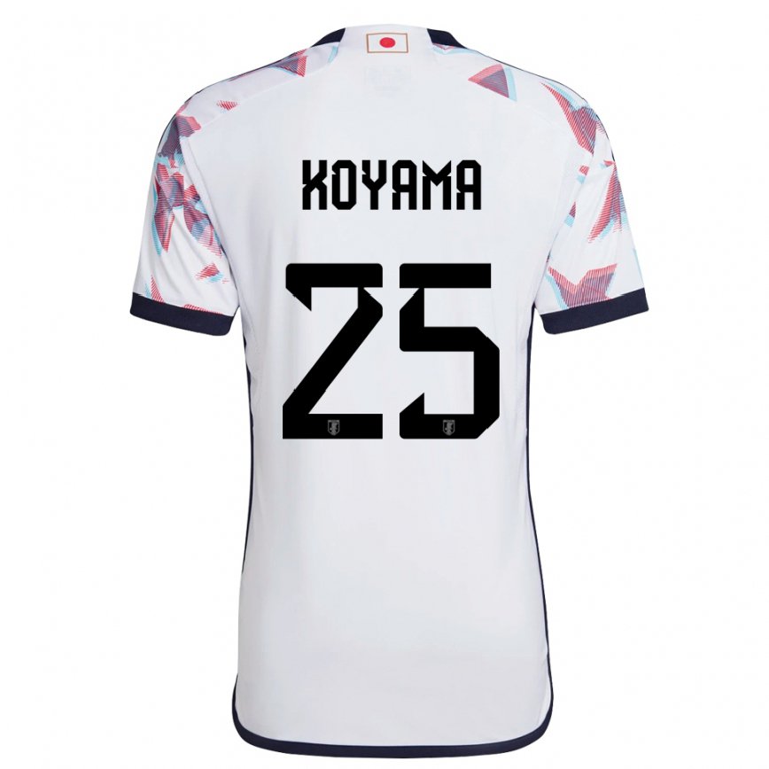 Vaikiškas Japonijos Shinomi Koyama #25 Baltas Išvykos Marškinėliai 22-24 T-shirt