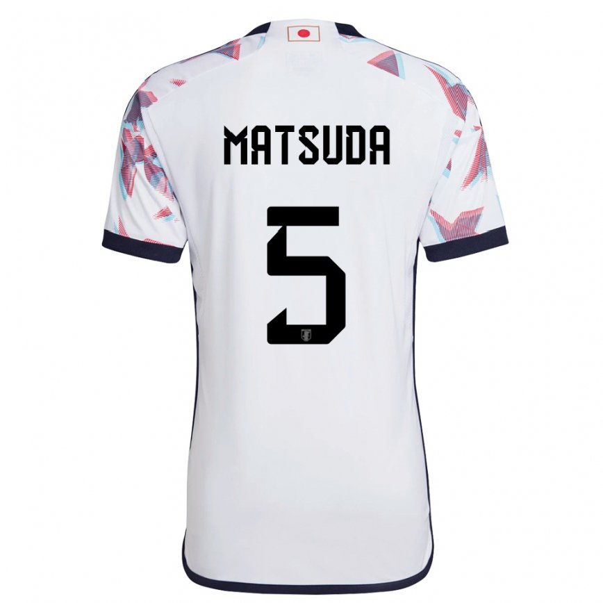 Vaikiškas Japonijos Hayate Matsuda #5 Baltas Išvykos Marškinėliai 22-24 T-shirt