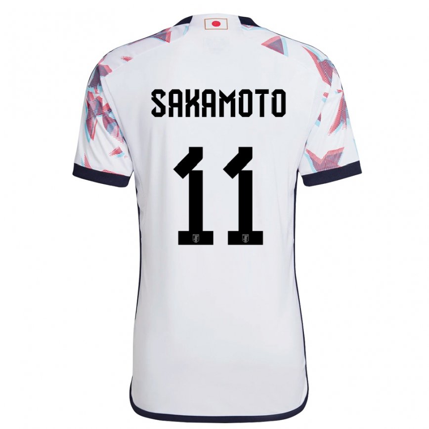 Vaikiškas Japonijos Isa Sakamoto #11 Baltas Išvykos Marškinėliai 22-24 T-shirt