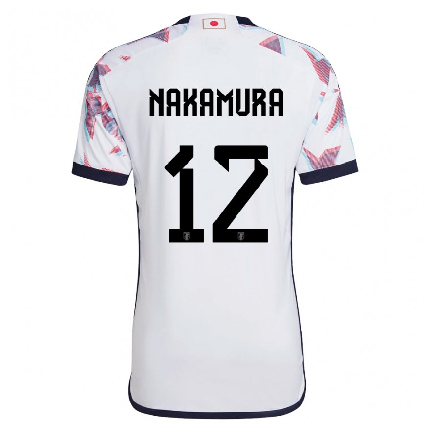 Vaikiškas Japonijos Keisuke Nakamura #12 Baltas Išvykos Marškinėliai 22-24 T-shirt