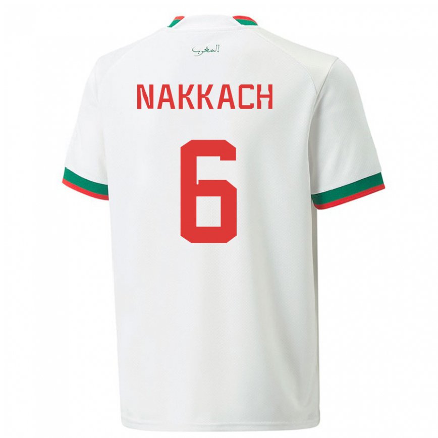 Vaikiškas Maroko Elodie Nakkach #6 Baltas Išvykos Marškinėliai 22-24 T-shirt