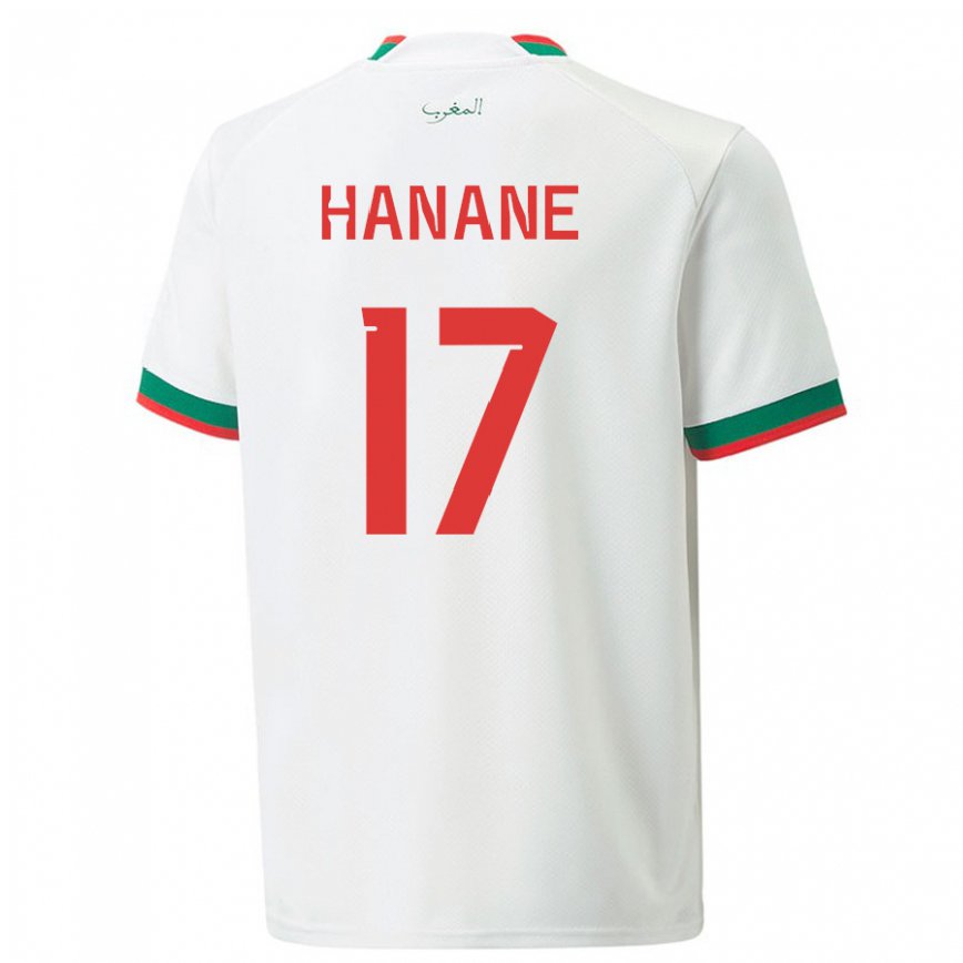 Vaikiškas Maroko Hanane Ait El Haj #17 Baltas Išvykos Marškinėliai 22-24 T-shirt