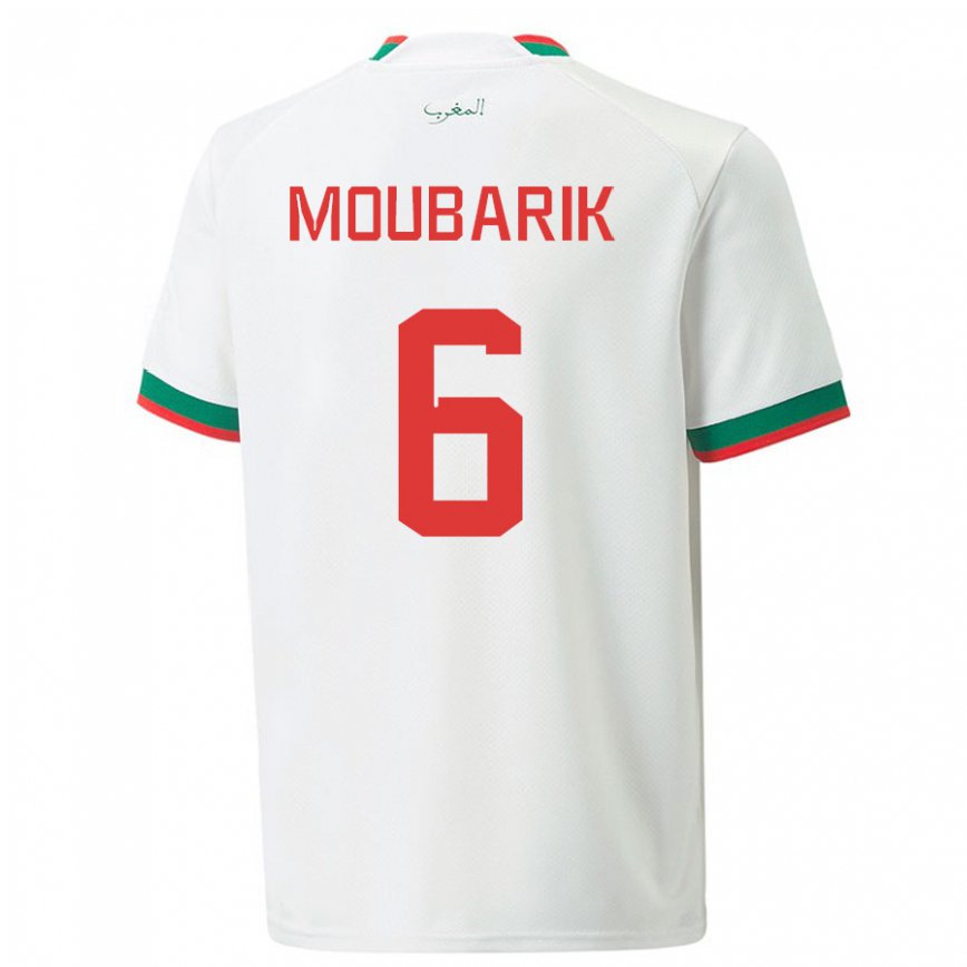 Vaikiškas Maroko El Mehdi Moubarik #6 Baltas Išvykos Marškinėliai 22-24 T-shirt