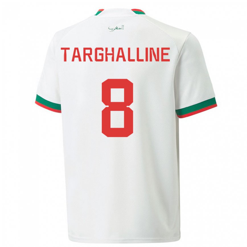 Vaikiškas Maroko Oussama Targhalline #8 Baltas Išvykos Marškinėliai 22-24 T-shirt