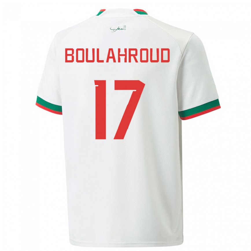 Vaikiškas Maroko Charaf Eddine Boulahroud #17 Baltas Išvykos Marškinėliai 22-24 T-shirt