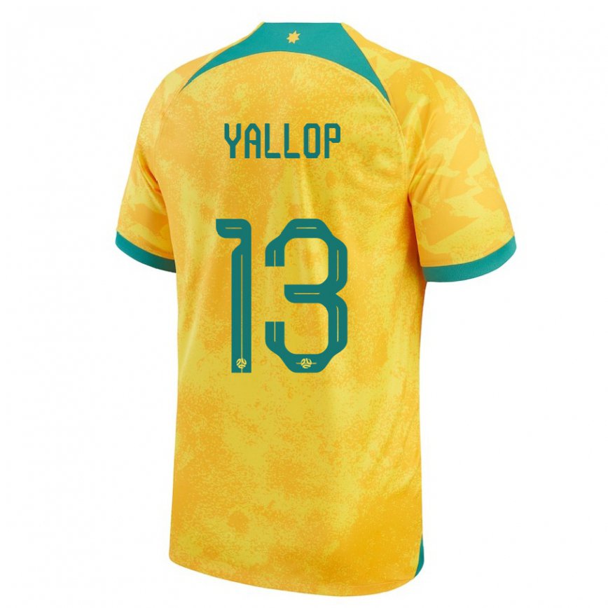 Vyrai Australijos Tameka Yallop #13 Auksinis Namų Marškinėliai 22-24 T-shirt