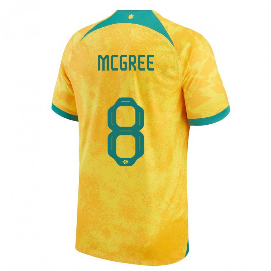 Vyrai Australijos Riley Mcgree #8 Auksinis Namų Marškinėliai 22-24 T-shirt