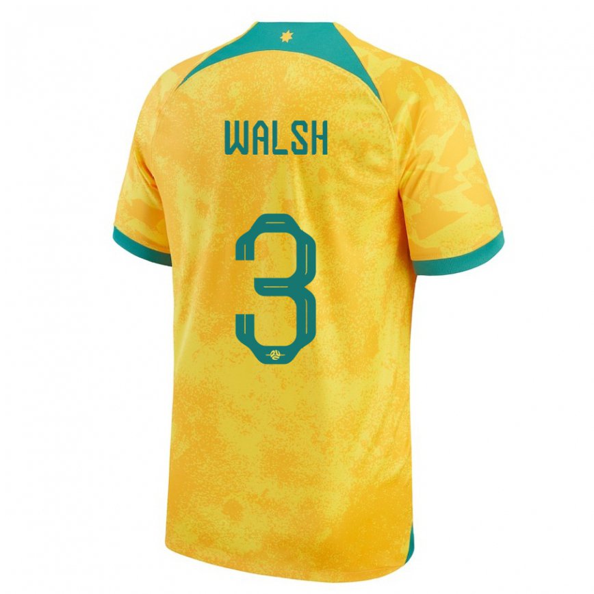 Vyrai Australijos Daniel Walsh #3 Auksinis Namų Marškinėliai 22-24 T-shirt