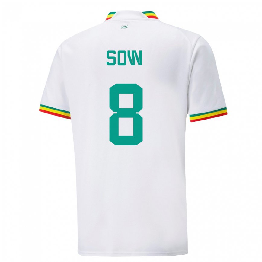 Vyrai Senegalo Mbayang Sow #8 Baltas Namų Marškinėliai 22-24 T-shirt