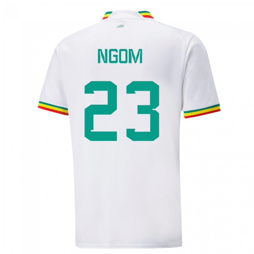 Vyrai Senegalo Astou Ngom #23 Baltas Namų Marškinėliai 22-24 T-shirt