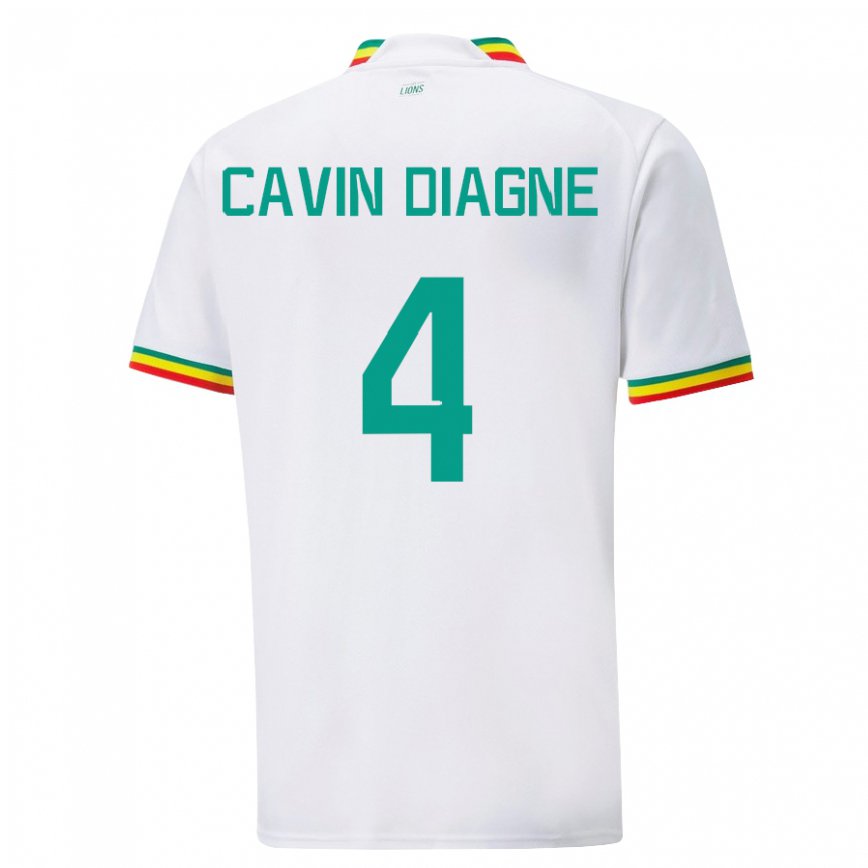 Vyrai Senegalo Cavin Diagne #4 Baltas Namų Marškinėliai 22-24 T-shirt