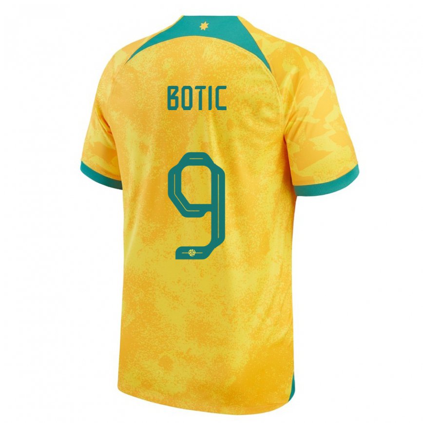 Vyrai Australijos Noah Botic #9 Auksinis Namų Marškinėliai 22-24 T-shirt