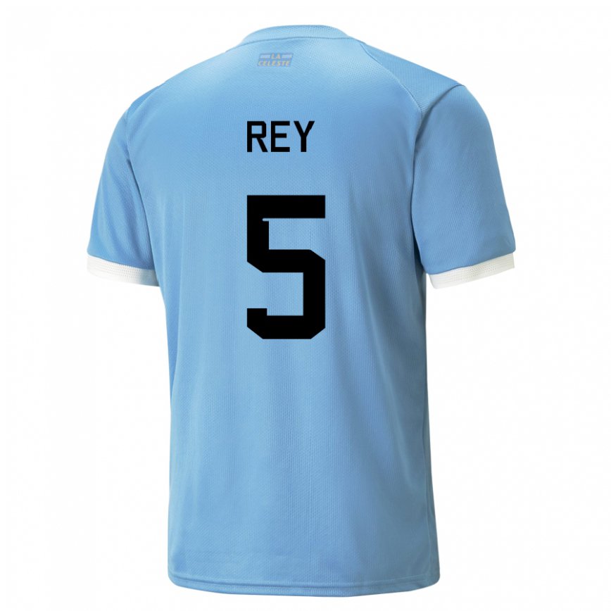 Vyrai Urugvajaus Rodrigo Rey #5 Mėlyna Namų Marškinėliai 22-24 T-shirt